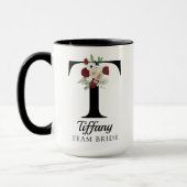 Custom Floral Alphabet Mug Gift for Bride Squad (Gauche)