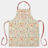 Custom Floral Apron – Culinary Science by [Name] Schort (Voorkant)