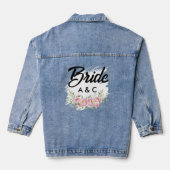 Custom Floral Bride Denim Jacket (Verso)