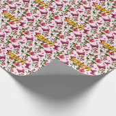 Custom floral butterfly pattern  cadeaupapier (Hoek)