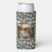 Custom Floral Doodle Photo Engagement  (Seltzer Voorkant)