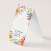 Custom Floral Gevouwen Tent Oorbel Display Kaarten (Achterkant)