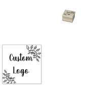 Custom Floral Logo rubberstempel (Gestempeld)