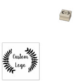 Custom Floral Logo rubberstempel Rubberstempel (Gestempeld)