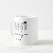 Custom Floral Mom Mug for New Moms, First Time Mom (Devant gauche)