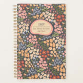Custom Floral Monogram Weekly Monthly Planner (Voorkant)