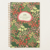 Custom Floral Monogram Weekly Monthly Planner (Devant)