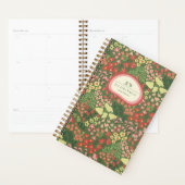 Custom Floral Monogram Weekly Monthly Planner (Devant avec enveloppe)