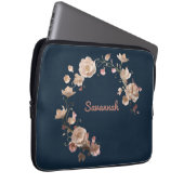 Custom Floral Neopreen Laptop Sleeve (Voorkant Rechts)