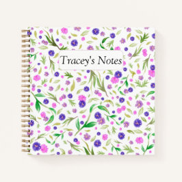 Custom Floral Notitieblok – gepersonaliseerd cadea Notitieboek