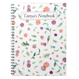 Custom Floral Notitieboek – Verjaardagscadeau voor