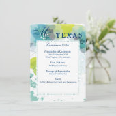 Custom Floral Pageant Luncheon Programma Kaart (Staand voorkant)