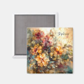 Custom Floral Watercolor Magnet (Recto/Verso)