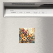 Custom Floral Watercolor Magnet (In Situ (Lave-vaisselle))