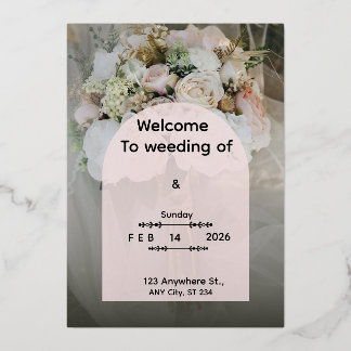 Custom Floral Wedding Invitation Personalized Mode Folie Uitnodiging