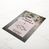 Custom Floral Wedding Invitation Personalized Mode Folie Uitnodiging (Gedraaid)