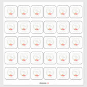 Custom Floral Wreath Wedding Sanitizer Hand Gel Sticker (Vel)