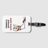 Custom Florida Flag State Flower Sinaasappel Bloss Bagagelabel (Voorkant (horizontaal))