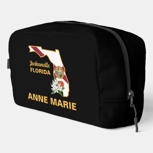 Custom Florida Flag State Flower Sinaasappel Bloss Toilettasje (Rechterhoek)