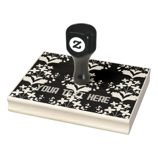 Custom Flower afbeelding fototekst Wood Art Stamp Rubberstempel (Stempel)