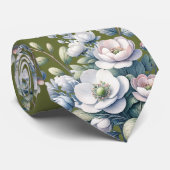 Custom flower design stropdas (Opgerold)