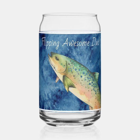 Custom Fly Fisherman Father cadeau Blikvorm Glas (Voorkant)