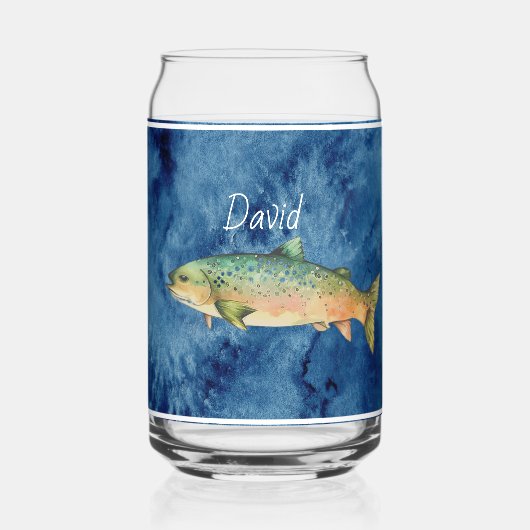 Custom Fly Fisherman Father cadeau Blikvorm Glas (Achterkant)