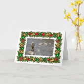 Custom Fly Vissen "Fishmas" Kerstmis Kaart (Gele Bloem)