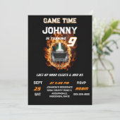 Custom Football birthday invitation Kaart (Staand voorkant)