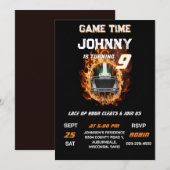 Custom Football birthday invitation Kaart (Voorkant / Achterkant)