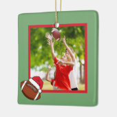 Custom Football Christmas Keramisch Ornament (Links)