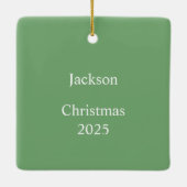 Custom Football Christmas Keramisch Ornament (Achterkant)