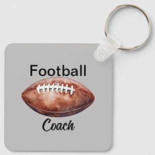 Custom Football Coach Rugged Keepsake Sleutelhanger