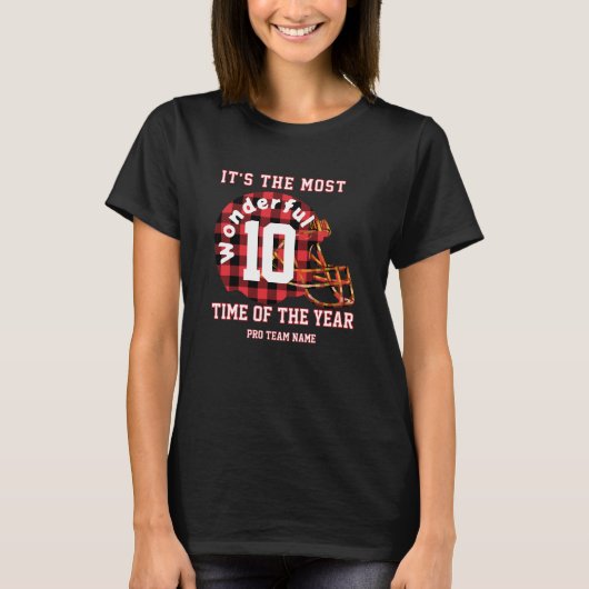 Custom Football Jersey Christmas T-Shirt - Womens  (Devant)