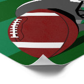 Custom Football Senior Fotocollage Poster (Hoek)