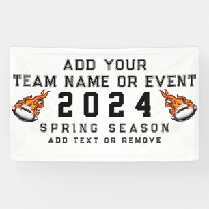 Custom Football Team School Naam Logo en Mascotte Spandoek