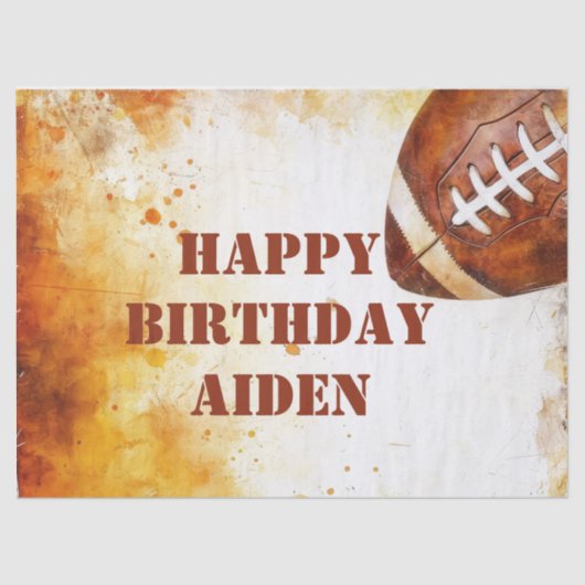 Custom Football Theme Party Tissuepapier (Voorkant)