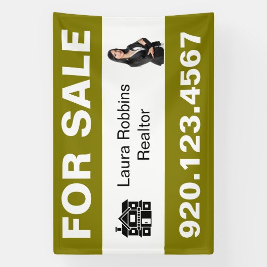 Custom For Sale Realtor Photo Business Template Spandoek (Verticaal)