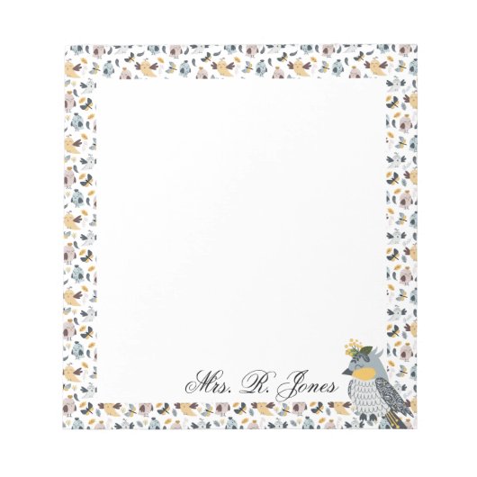 Custom For The Birds Notitieblok (Voorkant)