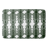Custom Forest Green Pine Tree Abstract Pattern Badmat (Voorkant)