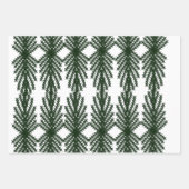 Custom Forest Green Pine Tree Abstract Pattern Inpakpapier Vel (Voorkant 3)