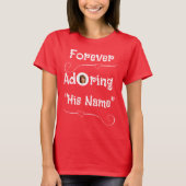 Custom Forever Adoring Hem Valentijnsdag Hearts T-shirt (Voorkant)