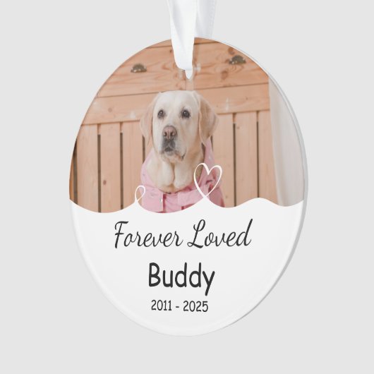 Custom Forever Loved, naam, jaren Ornament (voorkant)