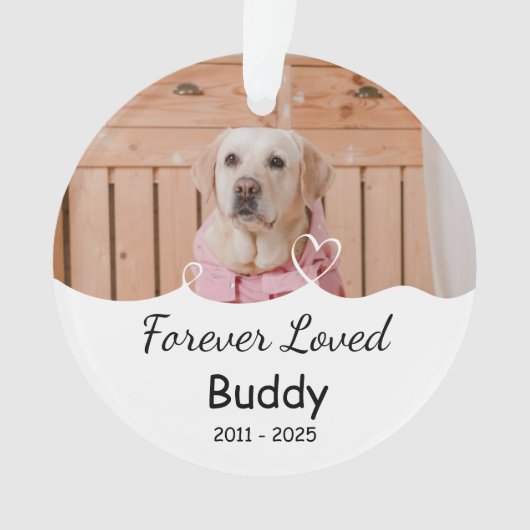 Custom Forever Loved, naam, jaren Ornament (voorkant)