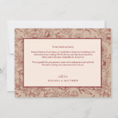 Custom Foto Bloem Dubbele Xi Chinese Bruiloft Bedankkaart (Achterkant)