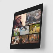 Custom Foto Coupled | 8 blades Vierkante Klok (Hoek)