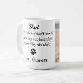 Custom Foto Grappige Hond Papa Koffiemok (Voorkant links)