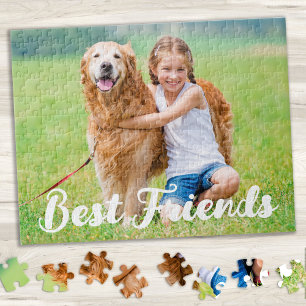 Custom Foto Kinder Pet Dog Beste Vrienden Afbeeldi Legpuzzel