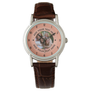 ⌚ Custom Foto & Tekst Horloge voor Haar Geperson