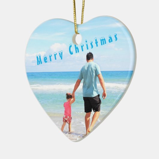 Custom Foto Uw Eigen Ontwerp Kerstmis Ornament (Links)